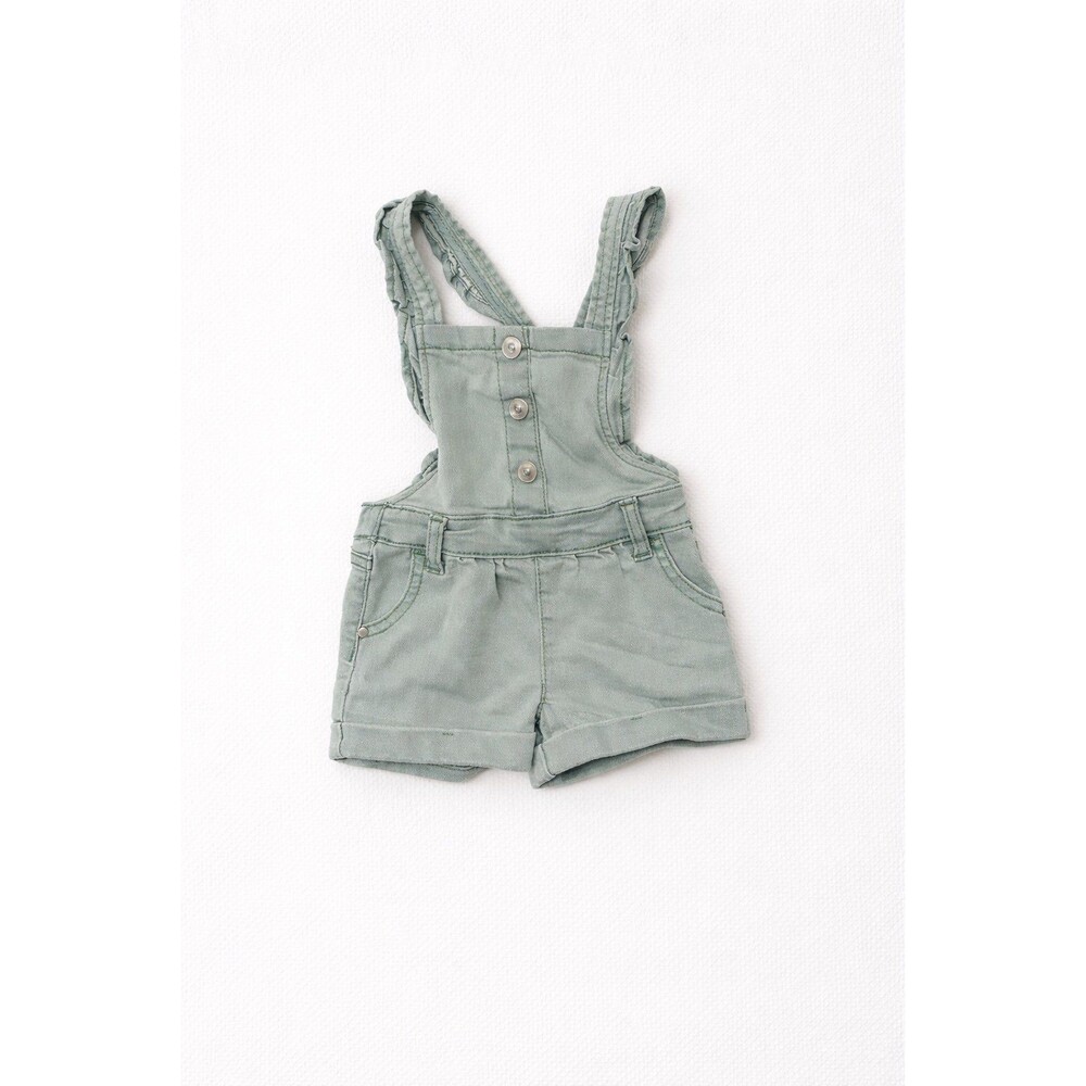 Wonder Nation 12M Jean Overall Shorts Romper Toddler Girl Spring Summer